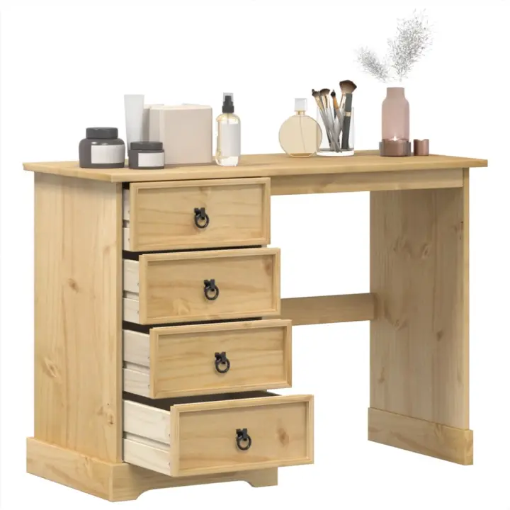 vidaXL Tocador Corona madera maciza de pino 104x47x75 cm - 1