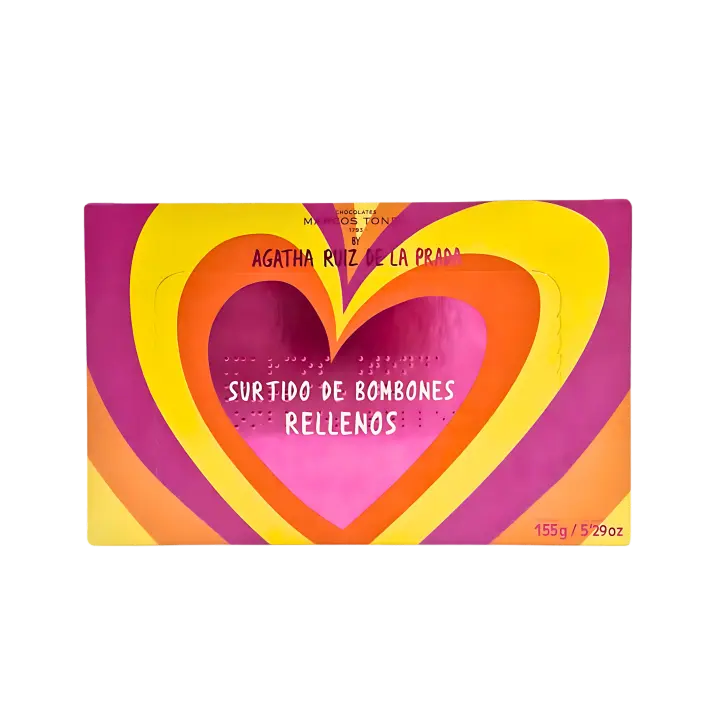 Chocolate Marcos Tonda – Agatha Ruiz de la Prada Pack 7 Unidades | Caja Bombones De 150 Gr X7 | Caja Bombones Regalo | Bombones Para Regalar | Chocolates Originales Para Regalar - 1