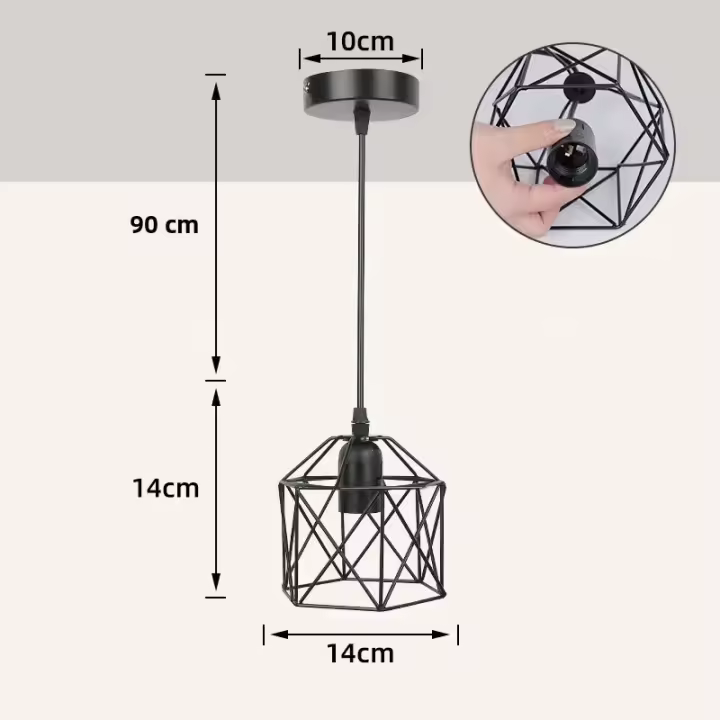 Lámpara Colgante Vintage De Techo LED Estilo Nórdico Para Sala De Estar Comedor Cocina Decoración Navideña Luz Pendente De Hogar - 1