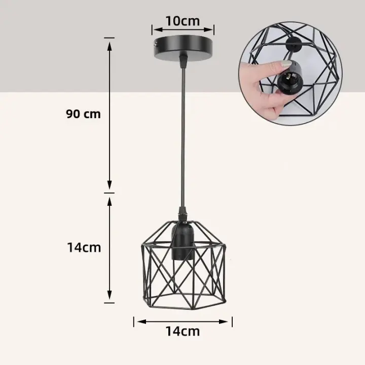 Lámpara Colgante Vintage De Techo LED Estilo Nórdico Para Sala De Estar Comedor Cocina Decoración Navideña Luz Pendente De Hogar - 1