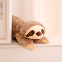 Almohada De Peluche Suave De 45-70cm En Forma De Animal Lười Gato Zorro Cocodrilo Regalo De Cumpleaños Para Niño Y Niña Rellena Con Poliéster - details 14