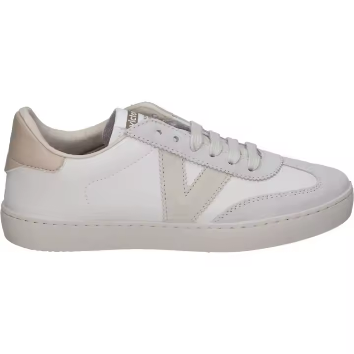 VICTORIA | Zapatillas Victoria Berlín para Moda Joven – Deportivas Casual en Color Beige con Detalles – Sneakers con Cordones – Estilo Casual – Serraje – Cómodas y Versátiles – Modelo 1126184 - 1