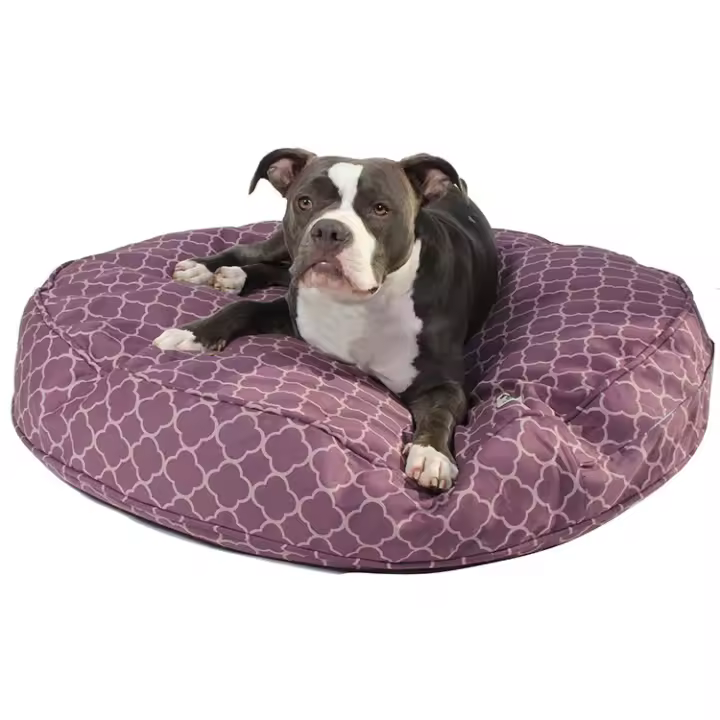 Funda de Cama Rellenable y Sostenible para Perros y Gatos Molly Mutt - Modelo Royals (morado elegante) - Edredón en lona 100% algodón transpirable y certificado - Lavable a máquina - Diversos Tamaños - 1