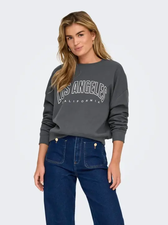 Sudadera Sweat Life Gris de Only - 1
