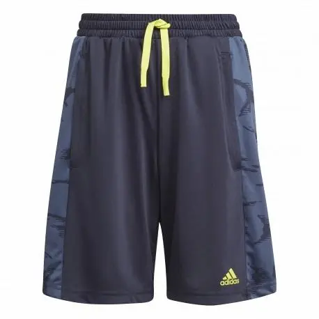 Adidas Pantalón Corto Deportivo Juvenil Camuflaje Azul Ajustable - 1