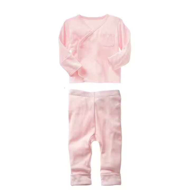 Sandra Adrubau | Conjunto Bebé Rosa 100% Algodón | Chaqueta de Manga Larga y Pantalón a Juego - 1