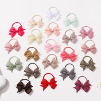 10Pcs Lazo De Cinta Sólida Para Niñas 2.6 Pulgadas Diadema Elástica De Satén Accesorio De Cabello Infantil Para Todas Las Estaciones - details 4