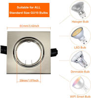 Lámpara De Techo Revestida LED Ajustable Soporte Para Spotlights GU10 O Base MR16 Sin Bulbo Incluido Instalación Auto-Contenida Para Cocina - details 2