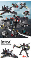 HUIQIBAO SWAT Camión De La Estación Policial Bloques De Construcción Modelo Para Niños Juguetes Educativos Helicóptero Y Coche De Figuras De La Ciudad - details 7