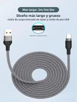 Cable De Carga Super Rápida USB Tipo C 5A Para Huawei Samsung Xiaomi OPPO Cable De Extensión USB C Universal 1m 3m 5m 8m - details 1