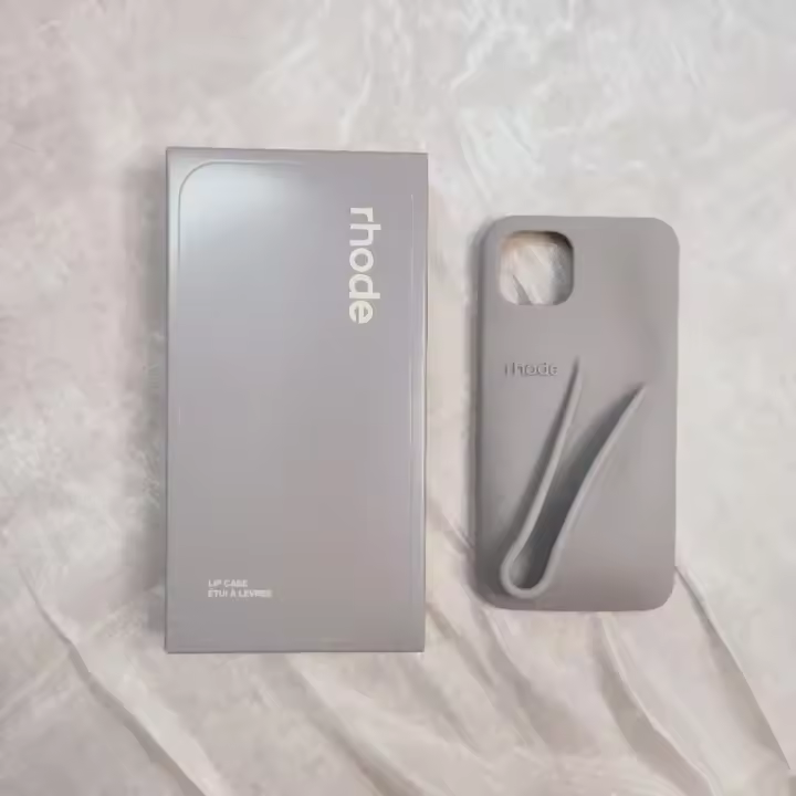 Funda De Teléfono INS Nueva Para iPhone Con Portador De Labial Y Silicona De Color Rhode Compatible Con La Serie 16 15 14 13 12 11 Pro Max Plus - 1