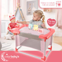 COLORBABY - Juguete 3 en 1 para muñecas: cuna, cambiador y trona con accesorios, ideal para muñecos de 32 cm, juego infantil multifuncional, para niños a partir de 3 años, incluye accesorios para el cuidado de muñecos, diseño práctico y educativo - details 4