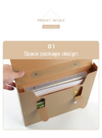 Caja De Almacenamiento Portátil Para Archivos A4 De 5 Colores Organizador De Documentos Para Estudiantes Y Oficina Suministros De Papelería - details 3