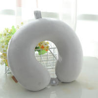 Almohada De Cuello En Forma De U De Memoria Suave Para Viaje En Coche Y Oficina Color Sólido Rebound Lento Algodón Piel De Pollo Uso Diario Decorativa - details 7