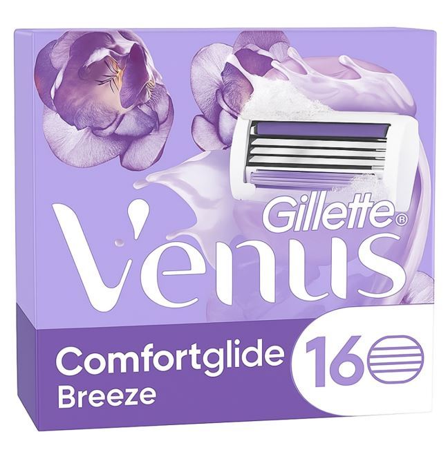 Gillette Venus Comfortglide, Breeze, recambio para maquinilla de mujer. Pack de 16 recambios