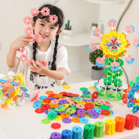 Juguetes De Bloques De Construcción Para Niños Casa De Copos De Nieve Educativo Temprano Rompecabezas De Aprendizaje Regalos De Cumpleaños Para Niños Material Plástico - details 4
