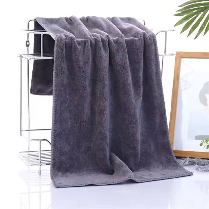 Toalla De Baño De Microfibra Absorbente Y Gruesa Para Secado De Cabello Y Limpieza Del Coche Uso En Salones De Belleza Y Hogar - 1