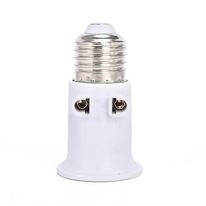 Pbt Ignífugo E27 Bombilla Adaptador Portalámparas Base Socket Conversión Con Enchufe de La Ue - 1