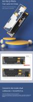 Teclado Mecánico De Juego Aigo A108 Con Cable USB Y Inalámbrico 2.4G Teclas Amarillas Hot Swap Recargable 110 Teclas Para Gamer - details 2