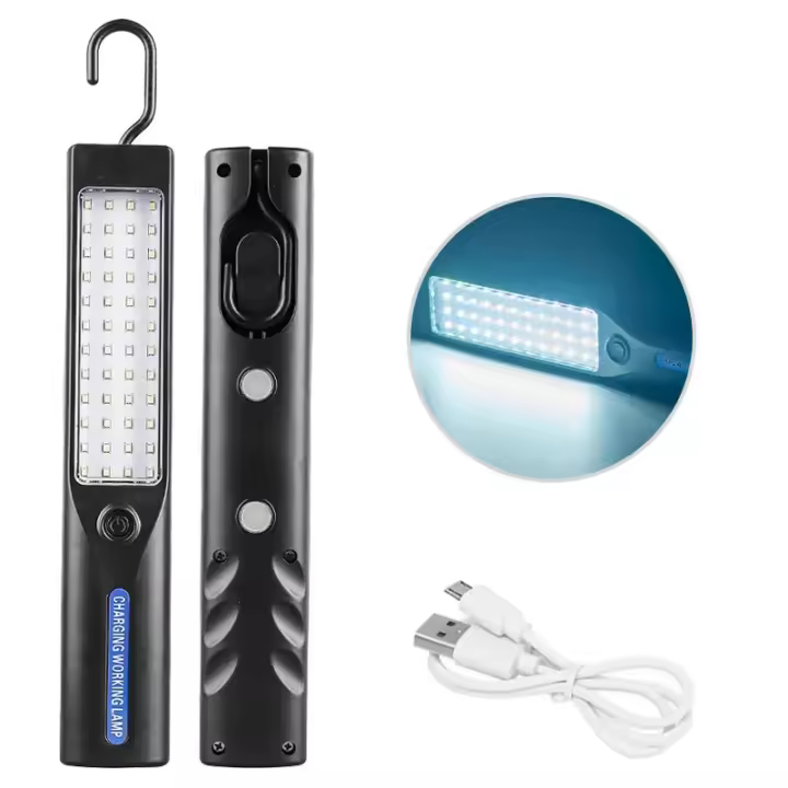 LED Recargable USB Interior Con Luz De Trabajo Magnética Para Emergencias Y Reparación De Automóviles Linterna De Camping Portátil - 1