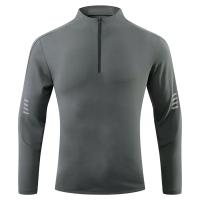 Camiseta Deportiva Para Hombres 2024 Con Cierre Y Cuello Redondo Manga Larga Transpirable Para Entrenamiento Y Baloncesto Ropa De Exterior - details 12