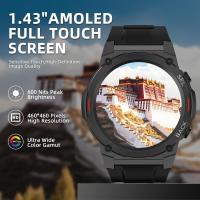 Reloj inteligente militar para hombres, pantalla AMOLED de 1,43", responde llamadas telefónicas, rastreador de actividad física con frecuencia cardíaca, oxígeno en sangre, rastreador de sueño, reloj inteligente resistente para iPhone y Android - details 5