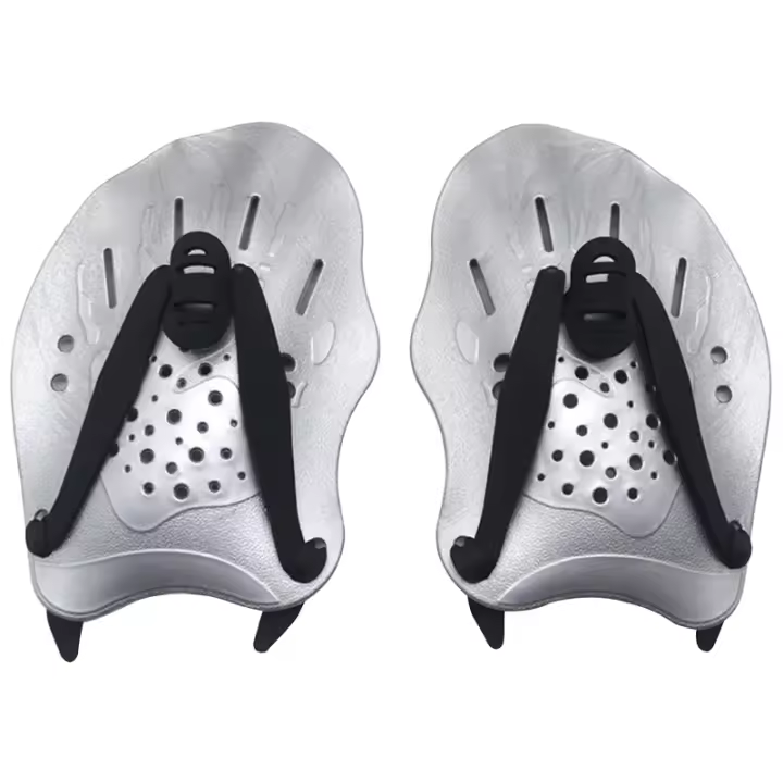 1 Par De Palas De Entrenamiento De Natación Guantes De Snorkel Y Escuba Diving Ajustables Con Correas De Silicona Para Deportes Adultos - 1