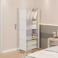 Armario Multicapa Con Cortinas Y Cubierta Antipolvo Almacenamiento Ecológico De Alta Capacidad Para Dormitorio Muebles Fáciles De Montar - details 9