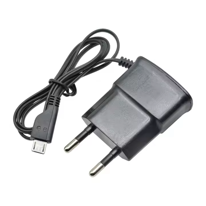 Cargador De Pared Micro USB 5V 1A Cable Adaptador De Energía AC a DC 5 Voltios Para Recarga De Smartphone Android Kindle Fire Con Enchufe Europeo - 1