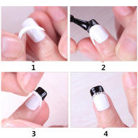 2pcs Adornos De Uñas Para Manicura Francesa Pegatinas De Arte De Uñas Con Guías De Borde Forma Para Decoración DIY Pack De 2 Hojas - details 1