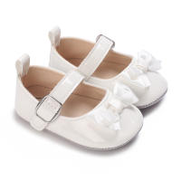 Zapatos De Bebé Para Niñas Serie Blanca PU Cuero Suela Suave Antideslizante Cordón Zapatos De Princesa Para Recién Nacidos - details 11