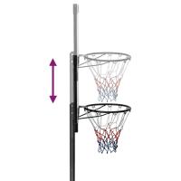 vidaXL Canasta de baloncesto policarbonato transparente 280-350 cm - details 6