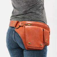 Bolsa De Cintura Estilo Motociclista Punk Retro Deportiva Exterior Ajustable Correa Moda Bolsa De La Cintura Unisex - details 7