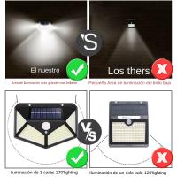 Lámpara De Pared Solar LED Con Sensor De Movimiento 4 Lados Luz Exterior Para Jardín Y Courtyard Impermeable Luz De Coche - details 3