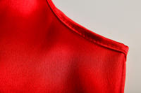 Vestido De Seda Con Sección Cruzada De Color Sólido Para Mujer Vestido De Caudal Con Punta De Sirena De Verano Ajustado Y Sexy - details 15