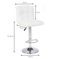 LUTODY - Pack 2 Sillas de Comedor Bar Giratoria 360°, Altura Regulable, Asiento de Cuero Sintético - Silla estilo Moderno para Hogar y Comercio - details 6
