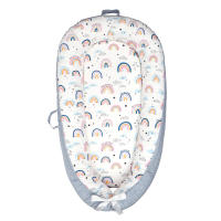Cot Cot Reducer, Cot Reducer, Baby Nest Cocoon for Newborn Infant Baby Cushion Portable Travel Bassinet (Crown Gray) - details 1