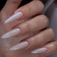 24Pcs Uñas Postizas Blancas En Gradiente Impermeables Presión En Uñas Falsas Cubiertas Completas Reutilizables Para Niñas Diseños Profesionales De Uñas Artísticas - details 28