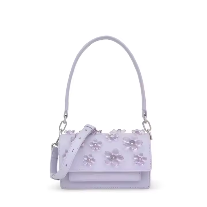 Bandolera Tous pequeña Audree Daisy malva     ORIGINAL con garantía y packaging oficiales de la firma - 1