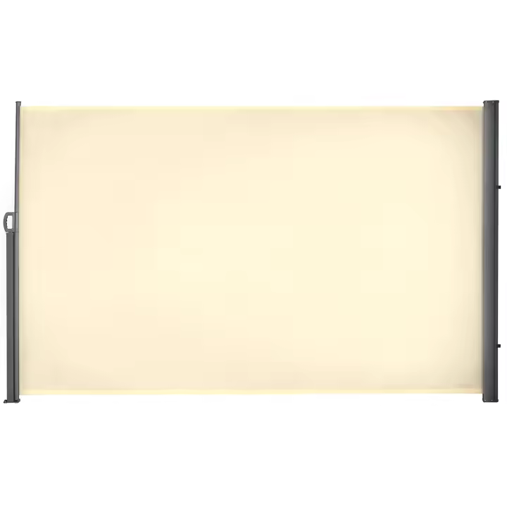 Outsunny Toldo Lateral Retráctil 300x180 cm Pantalla Enrollable Mampara de Privacidad y Protección Solar para Jardín Balcón Terraza - 1