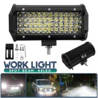 Lámpara LED De 7 Pulgadas 144W Combo Amarilla Para Tractores Camiones 4x4 SUV ATV Barco Carrocería De Coche Luz De Trabajo Y Conducción Offroad 12V 24V - details 5
