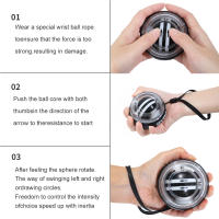 1PCS Bola De Giro Para Entrenamiento De Muñeca Y Antebrazo Estrenizador De Agarre Para Músculos Herramienta De Fitness - details 1