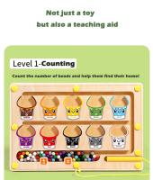 Juegos De Aprendizaje Montessori Con Mágnetes Tablero De Laberinto Juguetes Educativos De Madera Para Contar Colores Y Clasificar Números Para Niños De 3-6 Años - details 16