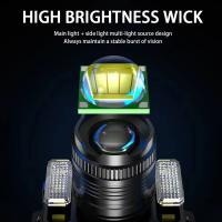 Linterna Frontal Recargable USB Super Brillante Con 5 Modos De Iluminación Pantalla Digital Para Pesca Al Aire Libre Y Camping - details 25