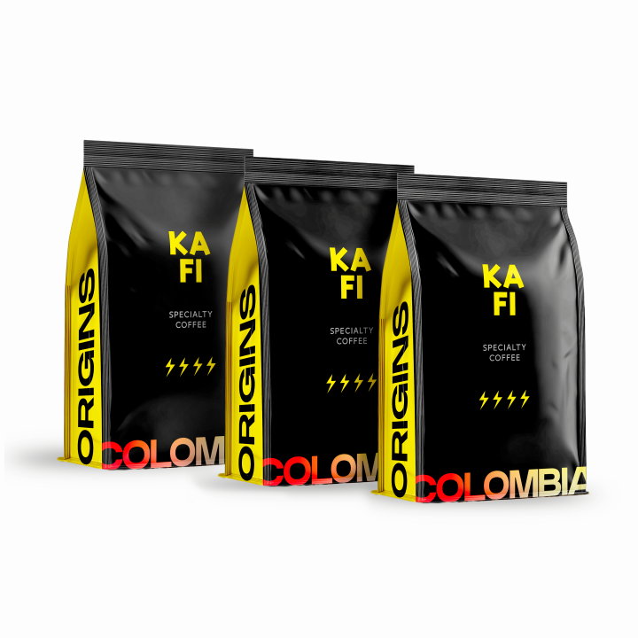 KAFI Café de Colombia, Pack  – 100 % Arábica – Tostado semanal, café de especialidad, café en grano.