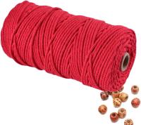 Cordón De Macramé 3mm 100m Algodón Natural Para Tejido Manual Colores Pared Colgante Tejido De Tela Tapestry Hecho a Mano - details 6