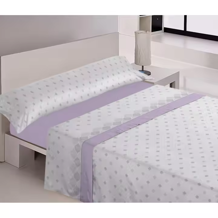 Mercatienda.es Sábanas de verano-Suaves y Económicas de Microfibra Anti-perli Margarita Malva. - 1