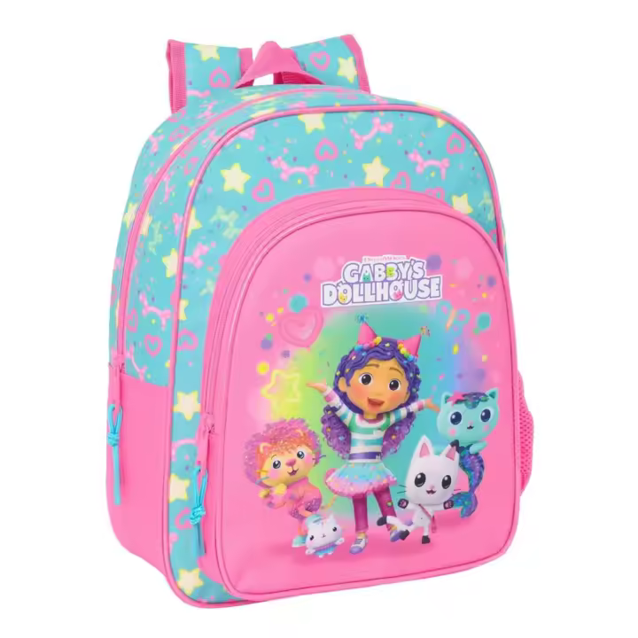 Mochila Infantil Adaptable a Carro Gabby'S Dollhouse "Confetti" 26x34x11 Cm (Safta 612527185) - 1