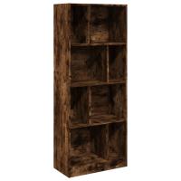 vidaXL Estantería de madera de ingeniería 57x28,5x141 cm Blanco, Negro, Roble Sonoma Mueble Almacenaje Estantería para Oficina, Estudio, Dormitorio Estantería/Librería/ mueble de Almacenamiento - details 5