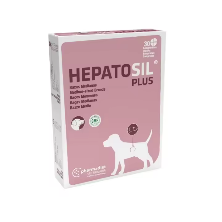 PHARMADIET - Hepatosil Plus (30 Comprimidos) - Ayuda para la salud Hepática en Perros de Raza Mediana (7-20 kg) - 1